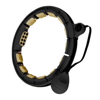 HHM13 NEW HULA HOP BLACK/GOLD Z MAGNESAMI I OBCIĄŻNIKIEM + LICZNIK HMS