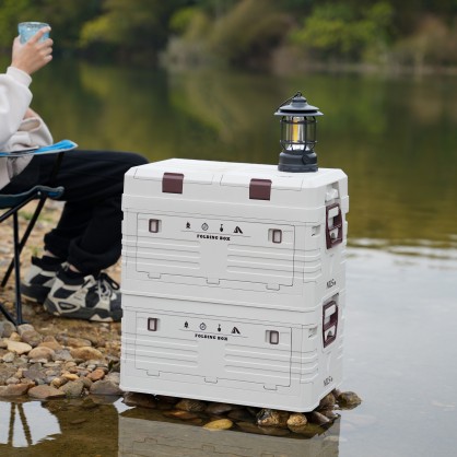 NCB4003 SKŁADANA SKRZYNIA KEMPINGOWA Z POKRYWĄ 50L NILS CAMP