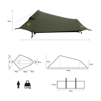 NC2501 NAMIOT ULTRA LIGHT SKYAIR 1 ZIELONY NILS CAMP
