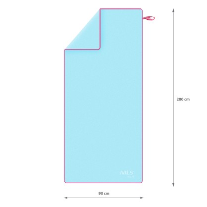NAR13 jasnoniebieski ręcznik z mikrofibry 200X90 cm nils aqua