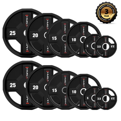 TPC SET ZESTAW TALERZY OLIMPIJSKICH POLIURETANOWYCH 2 x 2.5 - 25 KG CPU - 155KG HMS