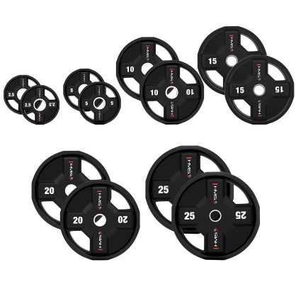 TPC SET ZESTAW TALERZY OLIMPIJSKICH POLIURETANOWYCH 2 x 2.5 - 25 KG CPU - 155KG HMS