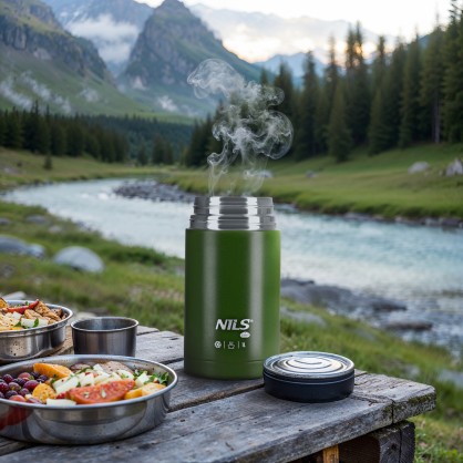 NC3802 TERMOS OBIADOWY 1000ML ZIELONY NILS CAMP