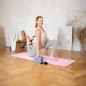 ZESTAW DO JOGI HMS MATA TPE LIGHT PINK YM10 + KOSTKA GRAY KJ02 + PASEK SJ02