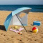 NC17114 PARASOL/PARAWAN PLAŻOWY 2W1 XXL 240 CM NIEBIESKI NILS