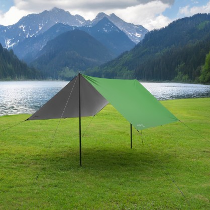 NC17107 TARP PŁACHTA BIWAKOWA KEMPINGOWA 300X300 CM ZIELONA NILS CAMP