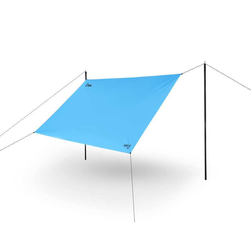 NC17111 TARP PŁACHTA BIWAKOWA KEMPINGOWA 230X140 CM NIEBIESKI NILS CAMP