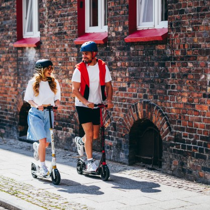 HM209T WHITE-GOLD hulajnoga z hamulcem tarczowym nils extreme