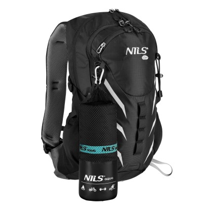 NAR13 czarny ręcznik z mikrofibry 200x90 cm nils aqua