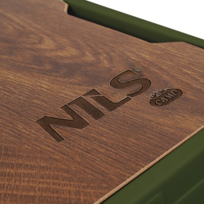 NCB4007 SKŁADANA SKRZYNIA KEMPINGOWA ZIELONA Z FUNKCJĄ STOŁU 2W1 NILS CAMP