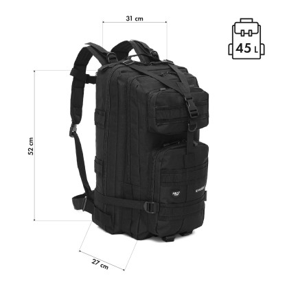 NC3902 PLECAK TAKTYCZNY RANGER CZARNY 45L NILS CAMP