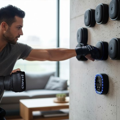 TB05 TARCZA BOKSERSKA MODUŁOWA BLUETOOTH Z MUZYKĄ I RĘKAWICAMI HMS