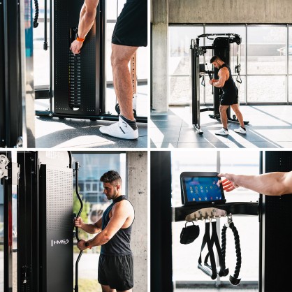 ARES PRO BRAMA DO ĆWICZEŃ Z WYCIĄGIEM I STOSEM COMMERCIAL HMS