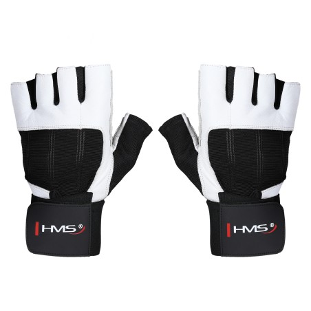 RST04 WHITE-BLACK ROZM. S RĘKAWICE NA SIŁOWNIĘ HMS