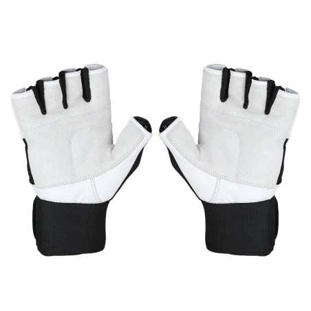 RST04 WHITE-BLACK ROZM. S RĘKAWICE NA SIŁOWNIĘ HMS