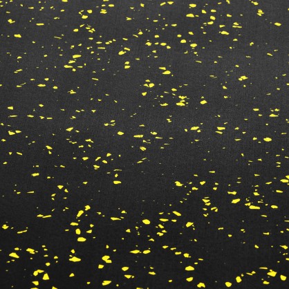 POS35 PODŁOGA GUMOWA POD SPRZĘT FITNESS Z WYPUSTKAMI BLACK/YELLOW HMS