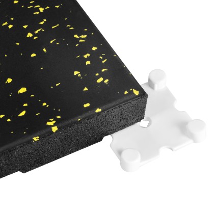 POS35 PODŁOGA GUMOWA POD SPRZĘT FITNESS Z WYPUSTKAMI BLACK/YELLOW HMS
