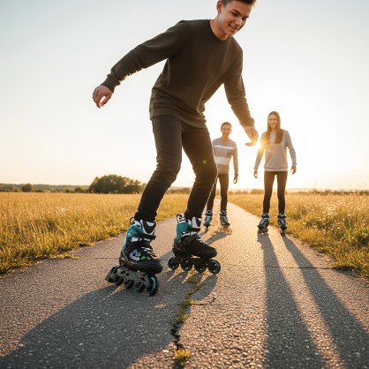 NA2053A ŁYŻWOROLKI VIBE TURKUSOWE ROZM. M(37-40) NILS EXTREME