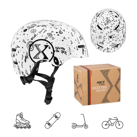 MT311 KASK BIAŁY L(58-61CM) NILS EXTREME