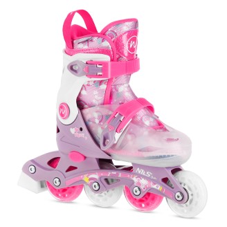NJ1025 ŁYŻWOROLKI FLIPZY RÓŻOWE ROZM. XS(27-30) NILS FUN