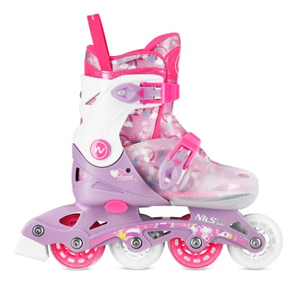 NJ1025 ŁYŻWOROLKI FLIPZY RÓŻOWE ROZM. XS(27-30) NILS FUN