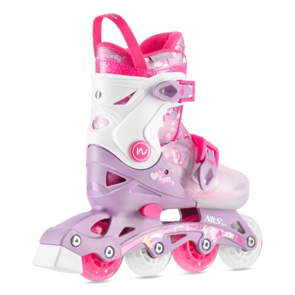 NJ1025 ŁYŻWOROLKI FLIPZY RÓŻOWE ROZM. S(31-34) NILS FUN