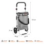 NC4305 WÓZEK NA ZAKUPY SKŁADANY PREMIUM 50L SZARY NILS