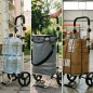 NC4305 WÓZEK NA ZAKUPY SKŁADANY PREMIUM 50L SZARY NILS