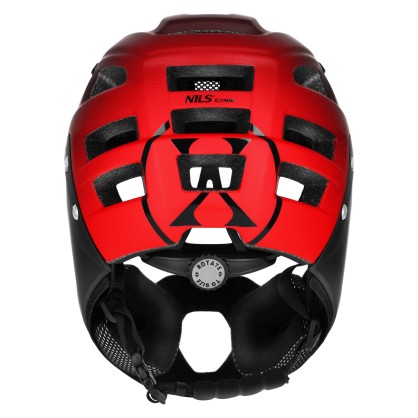 MTW101 KASK CZERWONY FULL FACE M(56-58CM) NILS EXTREME