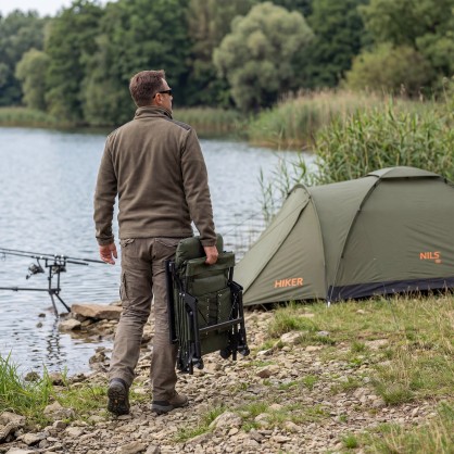 NC2702 KRZESŁO WĘDKARSKIE ZIELONO-CZARNE NILS CAMP