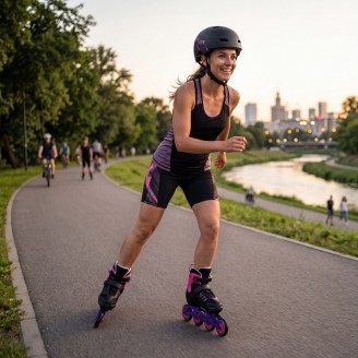 NA684 ŁYŻWOROLKI VELTO RÓŻOWE ROZM. XL(42-45) NILS EXTREME