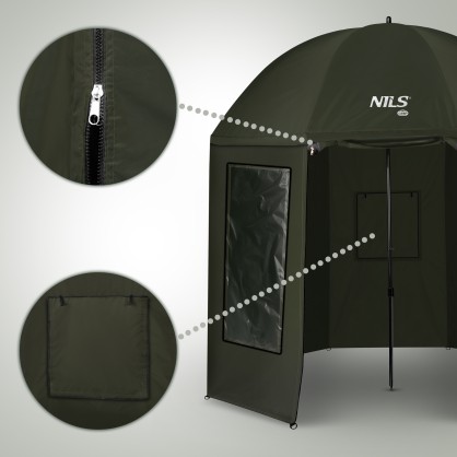 NC4701 PARASOL WĘDKARSKI Z PEŁNĄ OSŁONĄ NILS CAMP