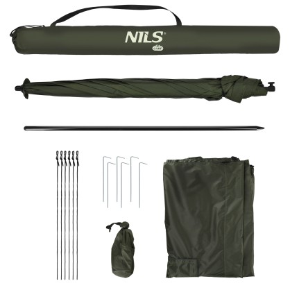 NC4701 PARASOL WĘDKARSKI Z PEŁNĄ OSŁONĄ NILS CAMP