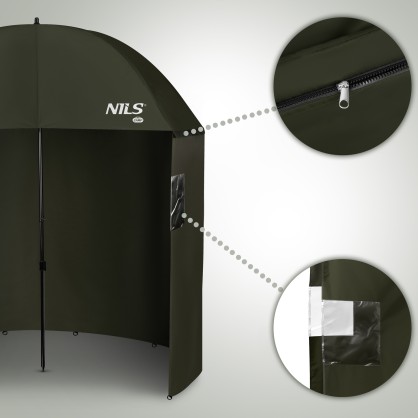 NC4702 PARASOL WĘDKARSKI Z BOCZNĄ OSŁONĄ NILS CAMP