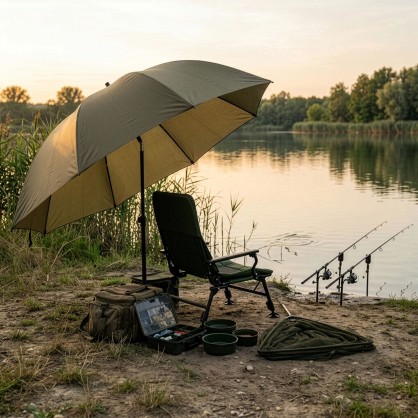 NC4702 PARASOL WĘDKARSKI Z BOCZNĄ OSŁONĄ NILS CAMP