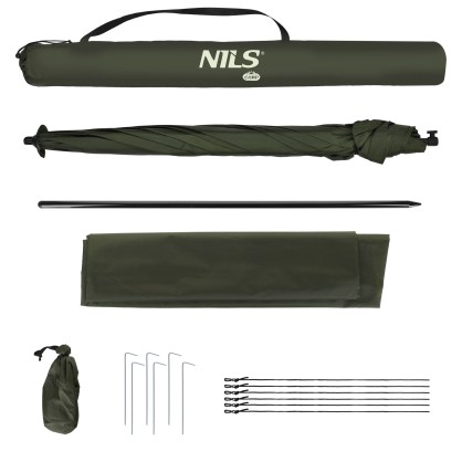 NC4702 PARASOL WĘDKARSKI Z BOCZNĄ OSŁONĄ NILS CAMP