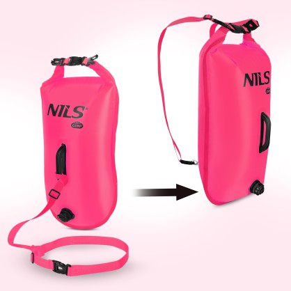 NC1772 DMUCHANA BOJKA DO PŁYWANIA 28L RÓŻOWA NILS CAMP