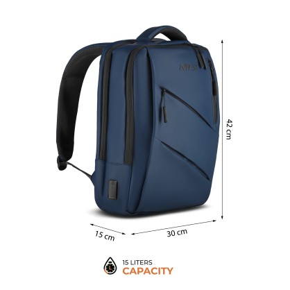 NC4502 PLECAK NA LAPTOP Z USB NIEBIESKI NILS
