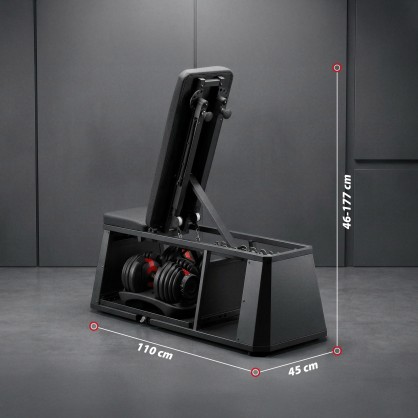 ZESTAW LM4012 ŁAWKA MULTIFUNKCYJNA 4w1 + 2x SR52 SZTANGIELKA REGULOWANA HMS