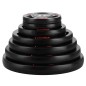 TOX15 czarny talerz olimpijski ogumowany 15 KG HMS