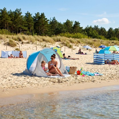 NC3143 niebieski namiot plażowy samorozkładający podłoga nils