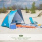 NC8030 niebieski namiot plażowy 260x120x120 cm nils