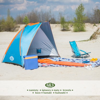 NC8030 niebieski namiot plażowy 260x120x120 cm nils