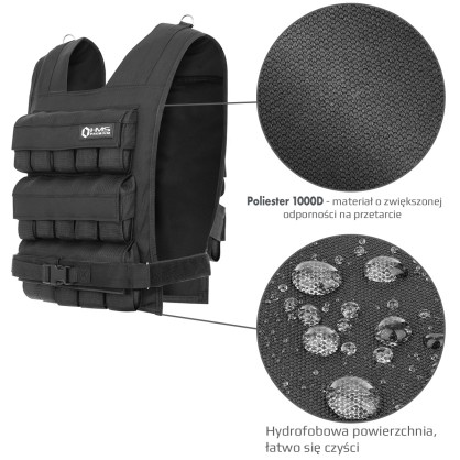 KTO40 KAMIZELKA TRENINGOWA Z OBCIĄŻENIEM 40 KG HMS PREMIUM