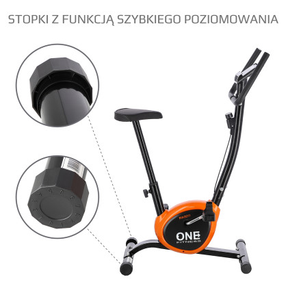 RW3011 BLACK-ORANGE rower mechaniczny one fitness